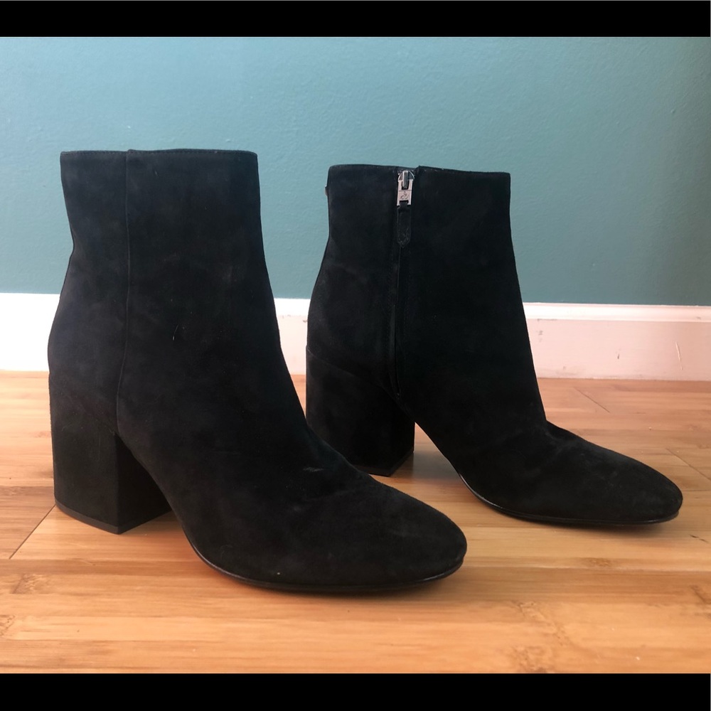 Sam Edelman Tate Black Suede Ankle Boot Bootie